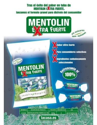 MENTOLIN EXTRA FUERTE S/A